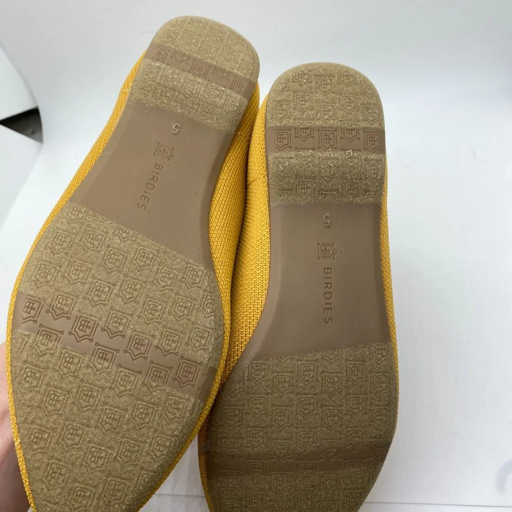 Birdies The Blackbird Mustard Knit Loafer Sz 5 - Picture 6 of 9